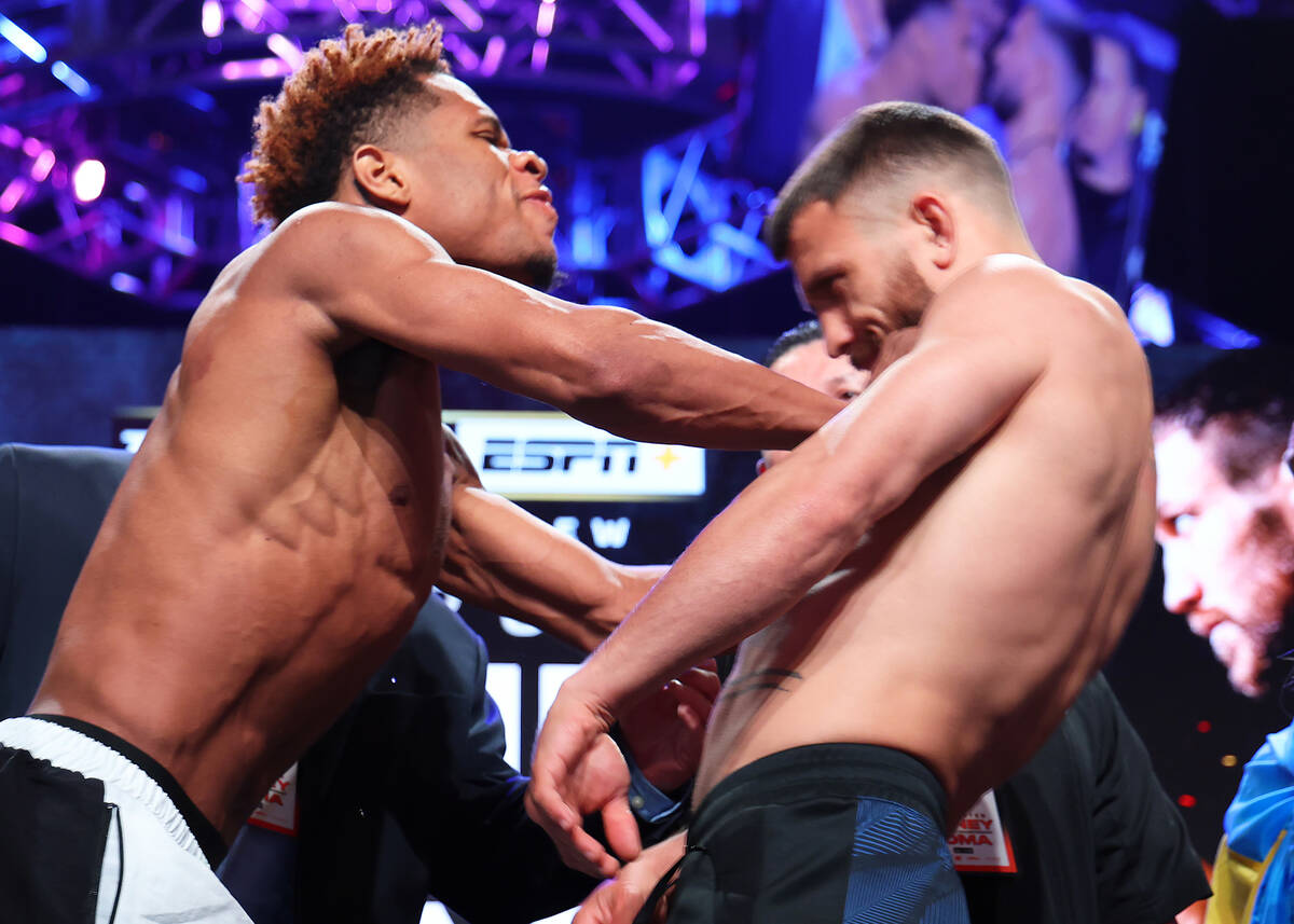 A general view of the Devin Haney vs Vasiliy Lomachenko - weigh in at MGM Grand Hotel & Casino ...