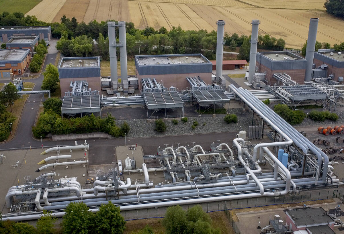 FILE - The gas storage plant Reckrod is pictured near Eiterfeld, central Germany, Thursday, Jul ...