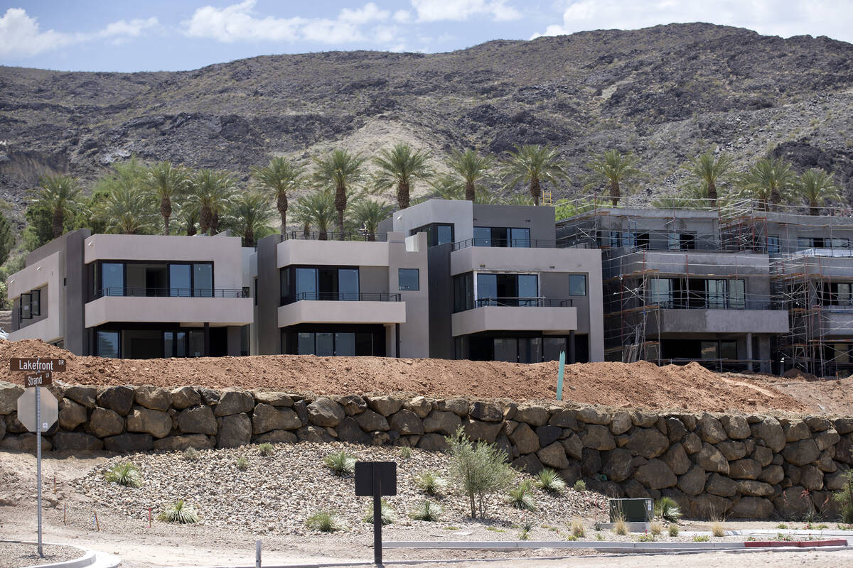 Shoreline, A Blue Heron Community, a new development, faces Lake Las Vegas on Friday, May 19, 2 ...