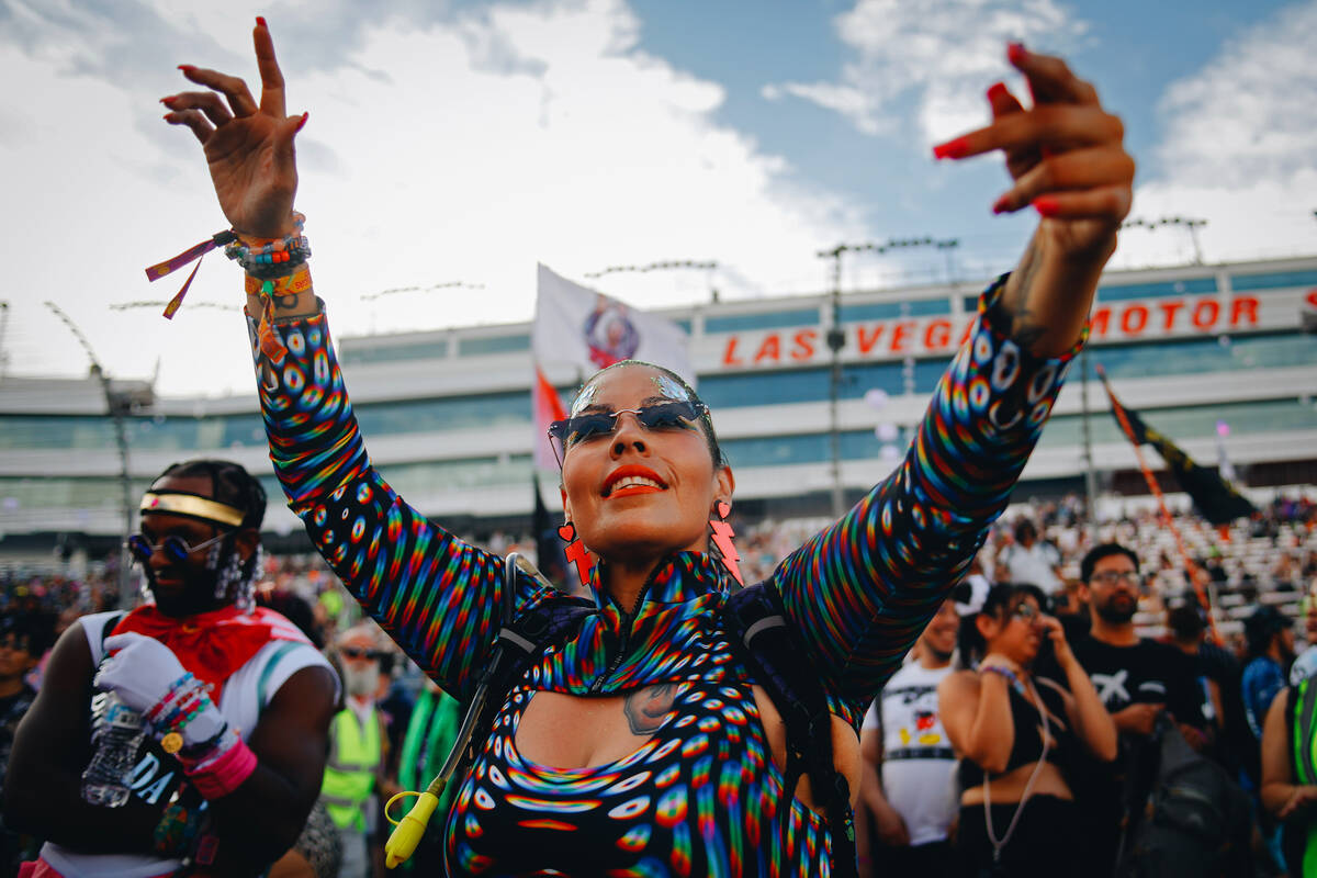 Wendy Pickford dances during the first day of Electric Daisy Carnival at Las Vegas Motor Speedw ...