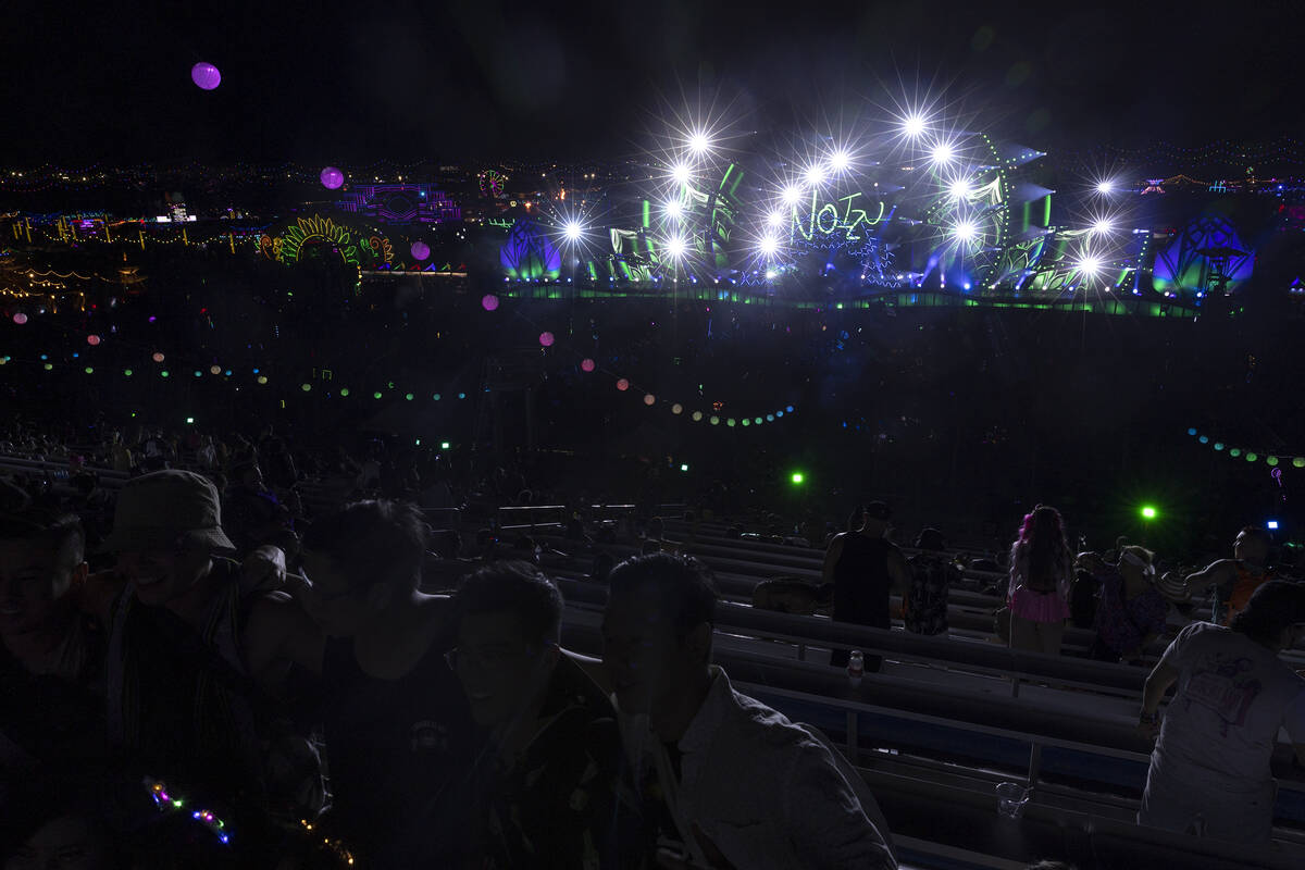 Noizu plays their set during the second day of electronic dance music festival Electric Daisy C ...