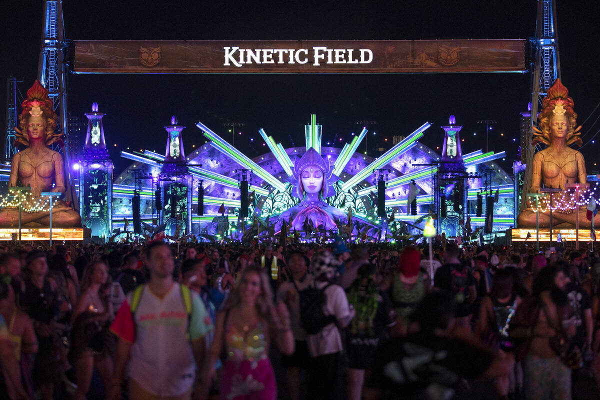 Kinetic Field is framed with art installations during the second day of electronic dance music ...