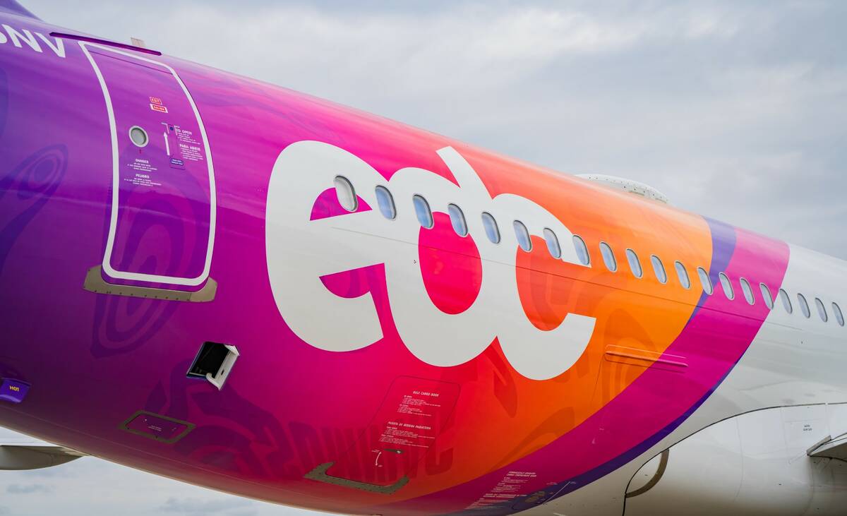 Allegiant Air has unveiled an EDC paint job on one of its Airbus jets. (courtesy)