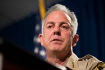 FILE - Clark County Sheriff Joe Lombardo. In his first vetoes of the 2023 legislative session, ...