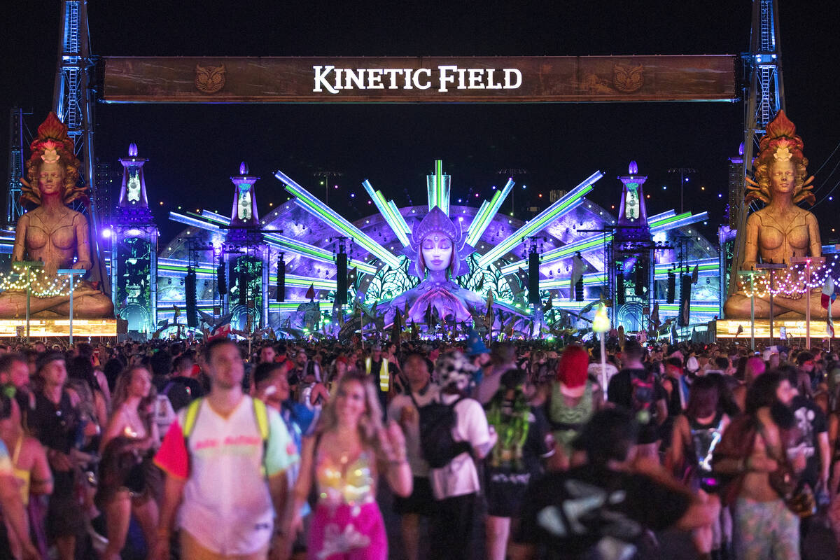 Kinetic Field is framed with art installations during the second day of electronic dance music ...