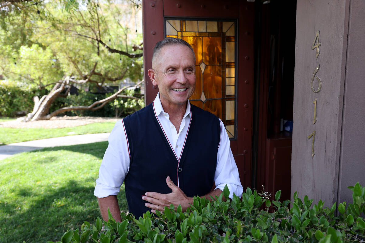 Owner Greg Smith greets guests on the 80th birthday of Little Church of the West Wedding Chapel ...