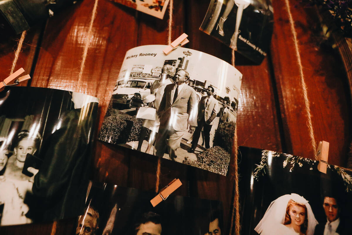 A photograph of Mickey Rooney’s wedding is seen on Monday, May 22, 2023, inside of the L ...