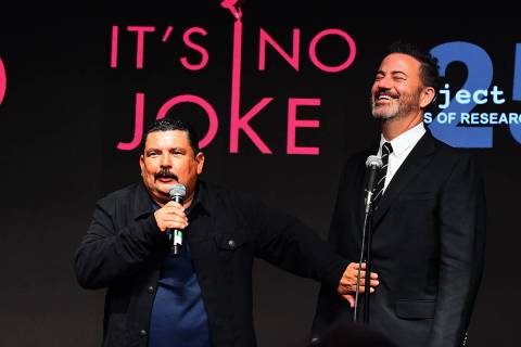 Guillermo Rodriguez and Jimmy Kimmel are shown at the "It's No Joke" Project ALS fundraiser for ...