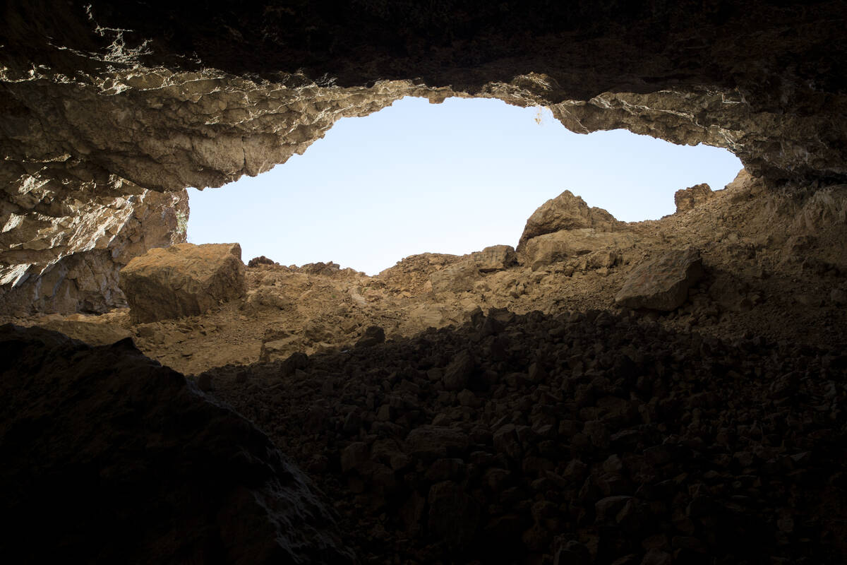 The view from inside the Gypsum Cave in Las Vegas in December 2017. (Las Vegas Review-Journal)