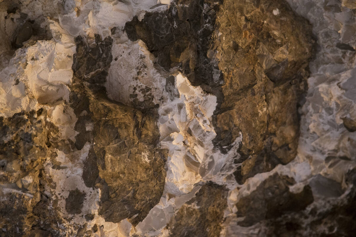 A wall inside the Gypsum Cave in Las Vegas in December 2017. (Las Vegas Review-Journal)