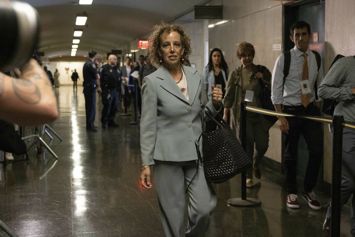 Susan Necheles, defense attorney for former President Donald Trump, arrives at New York Supreme ...