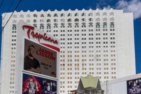 Tropicana exterior for possible A's stadium site build on Wednesday, May 17, 2023, in Las Vegas ...