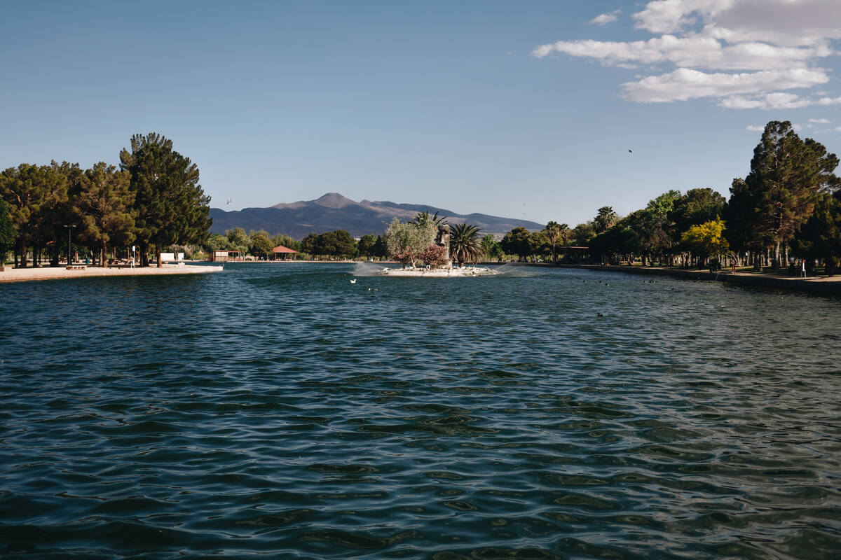Sunset Park Pond is seen on Tuesday, May 23, 2023, at Sunset Park in Las Vegas. (Madeline Carte ...