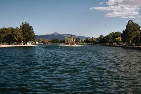 Sunset Park Pond is seen on Tuesday, May 23, 2023, at Sunset Park in Las Vegas. (Madeline Carte ...