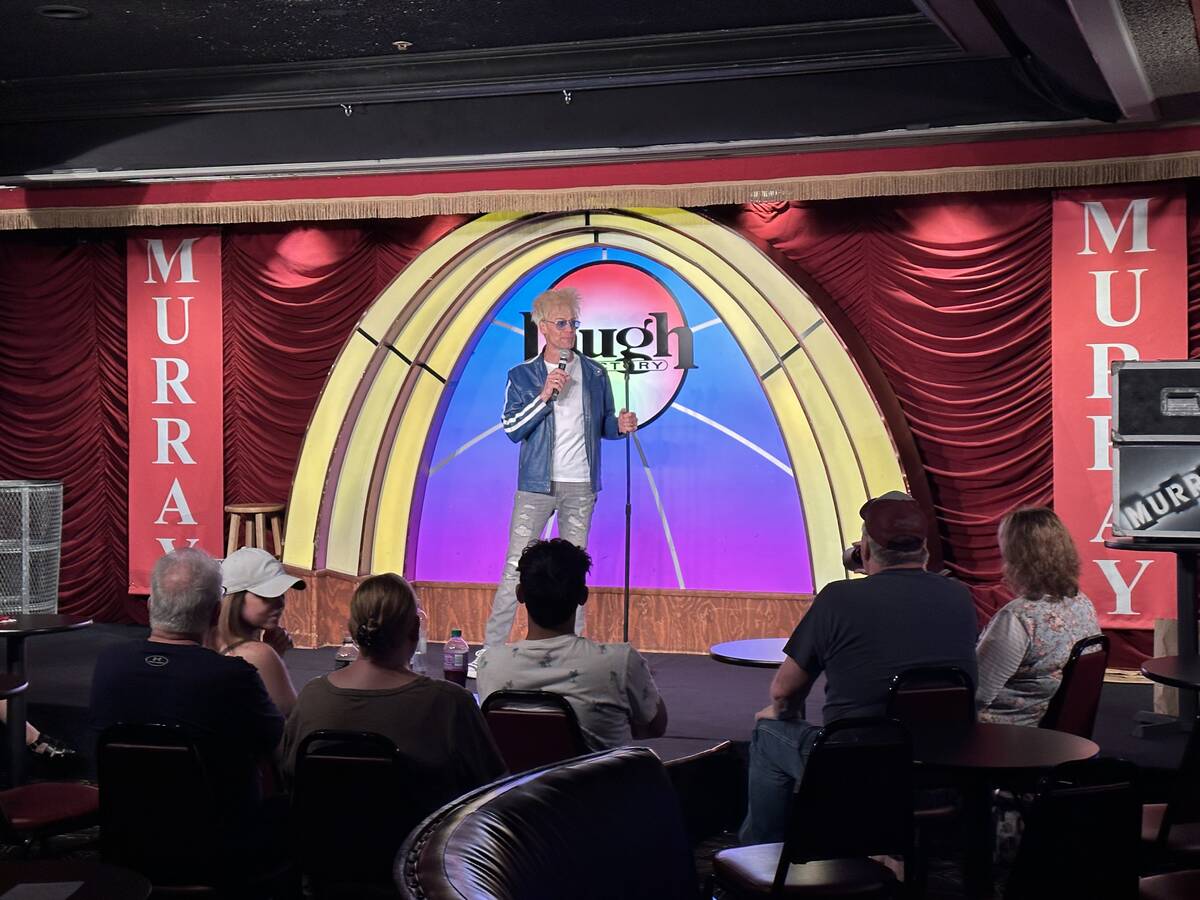 Comic magician Murray Sawchuck is shown onstage at the Laugh Factory at the Tropicana on Tuesda ...