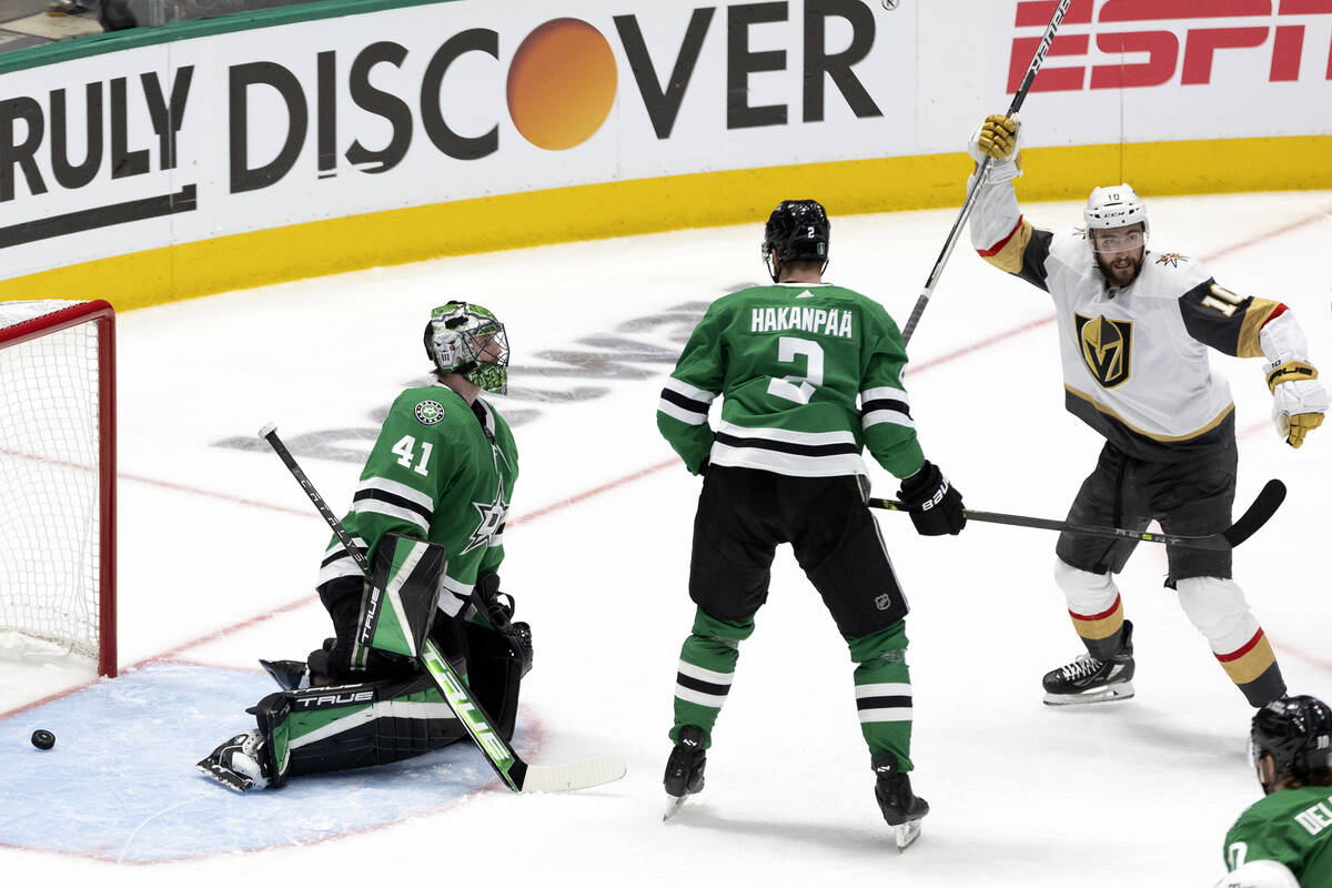 Ivan Barbashev of the St. Louis Blues celebrates after scoring a