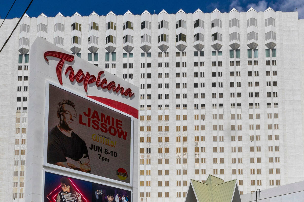 Tropicana exterior for possible A's stadium site build on Wednesday, May 17, 2023, in Las Vegas ...