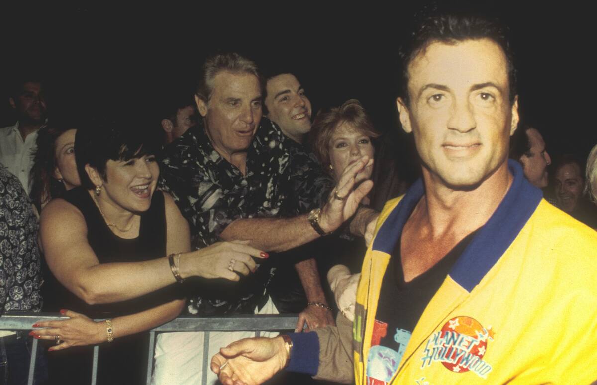 Sylvester Stallone attends the opening of Planet Hollywood Restaurant at Caesars Forum Shops in ...