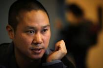 Tony Hsieh speaks during an interview at The Beat Coffehouse in Las Vegas in 2012. (File/Las Ve ...