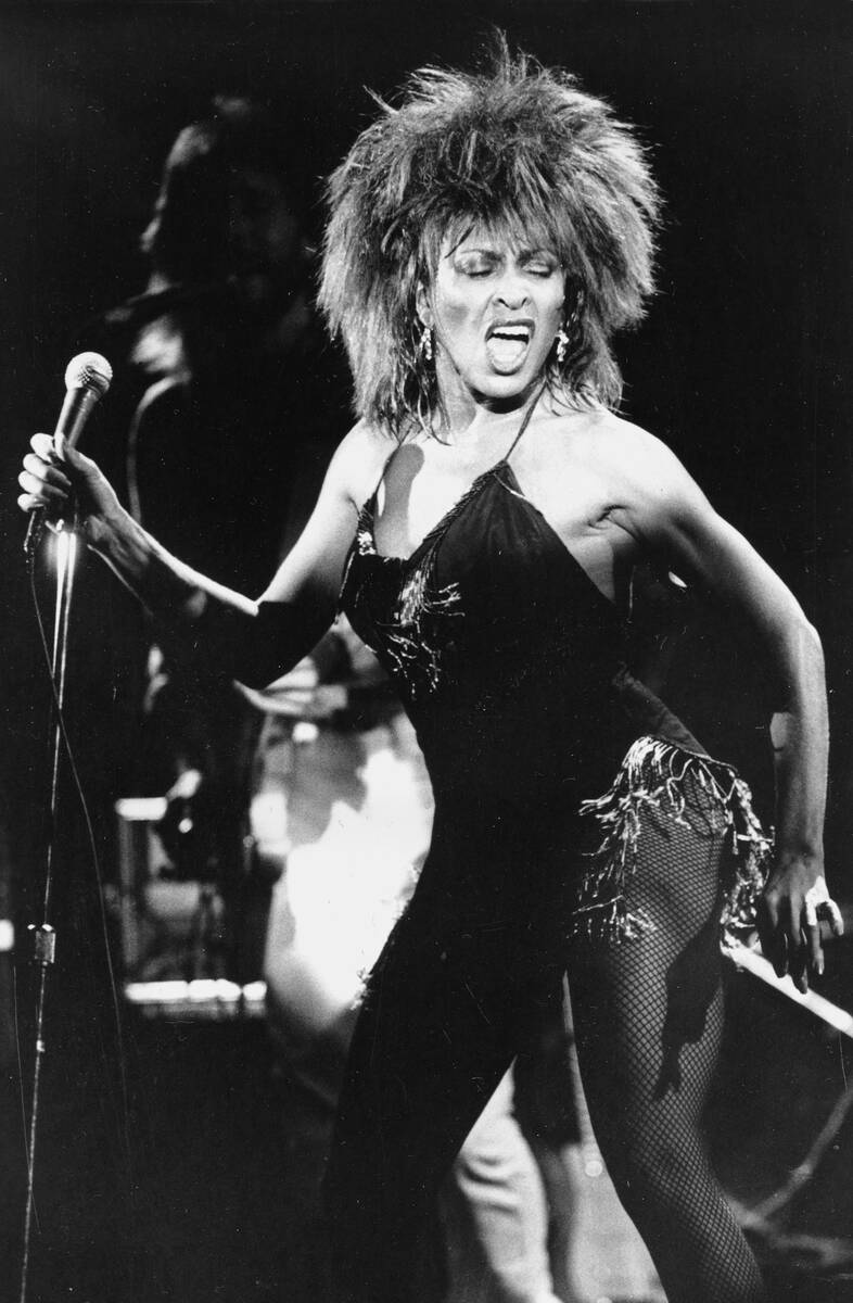 FILE - Tina Turner performs her current hit song "What's Love Got to Do With It" in L ...