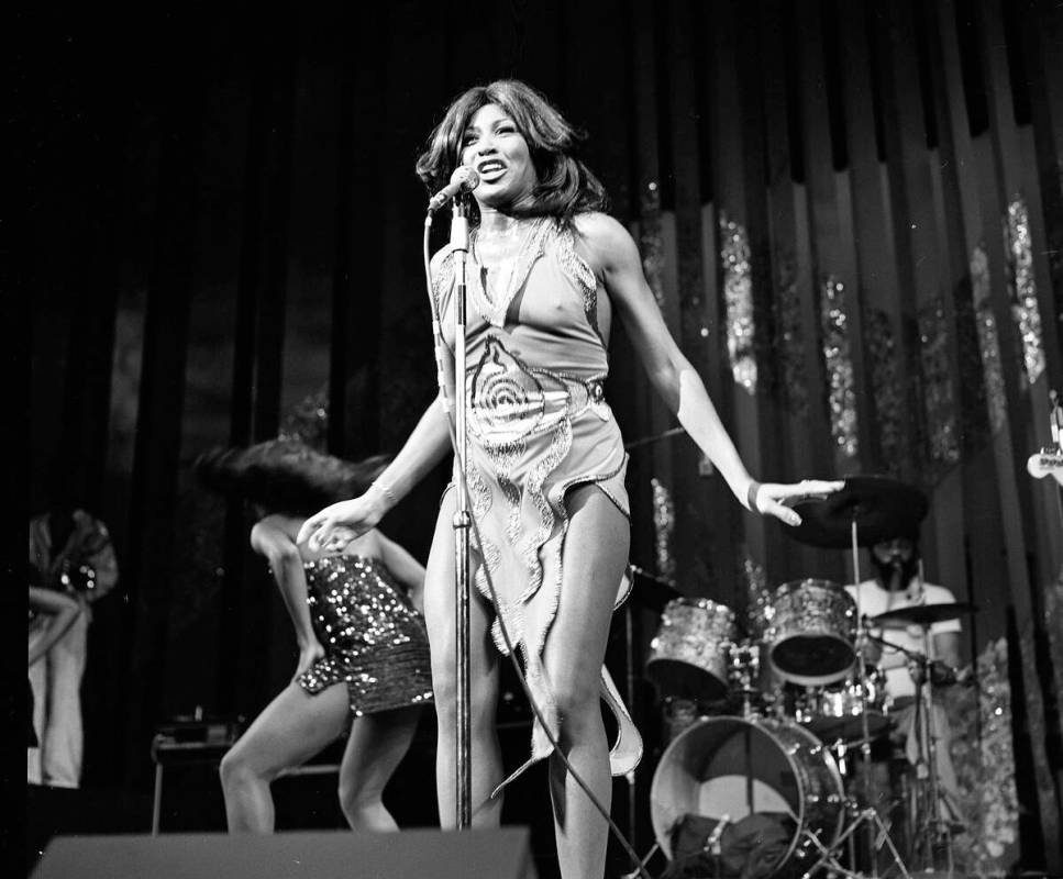 Ike & Tina Turner at the Las Vegas Hilton on Dec. 21, 1973. (Las Vegas News Bureau)