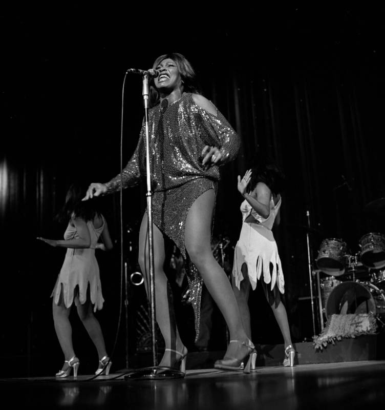 Ike & Tina Turner at the Las Vegas Hilton on May 20, 1975. (Las Vegas News Bureau)