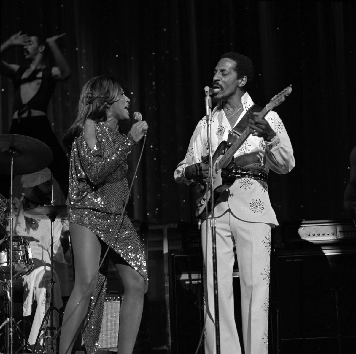 Ike & Tina Turner at the Las Vegas Hilton on May 20, 1975. (Las Vegas News Bureau)