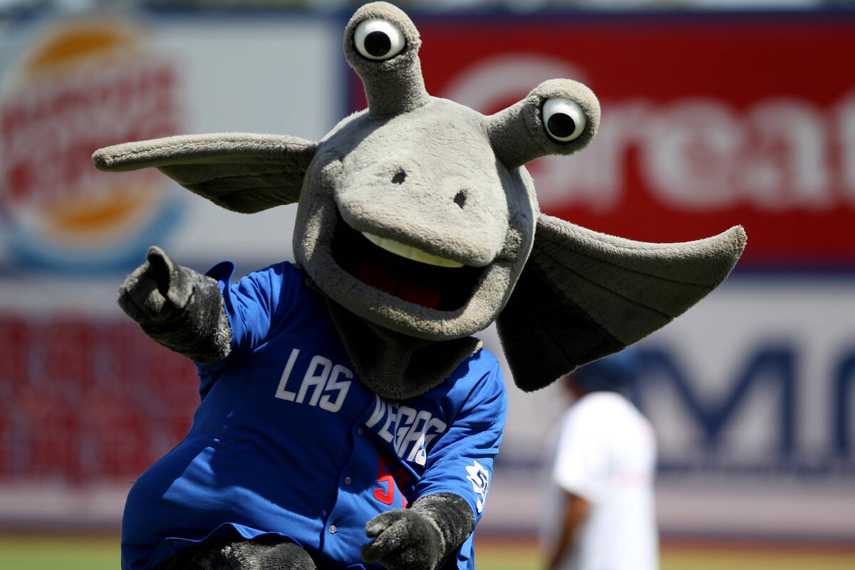Cosmo during the Las Vegas 51s final game ever at Cashman Field in Las Vegas Monday, Sept. 3, 2 ...