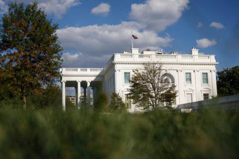 FILE - This Tuesday, Sept. 24, 2019, photo shows the White House in Washington. (AP Photo/Caro ...
