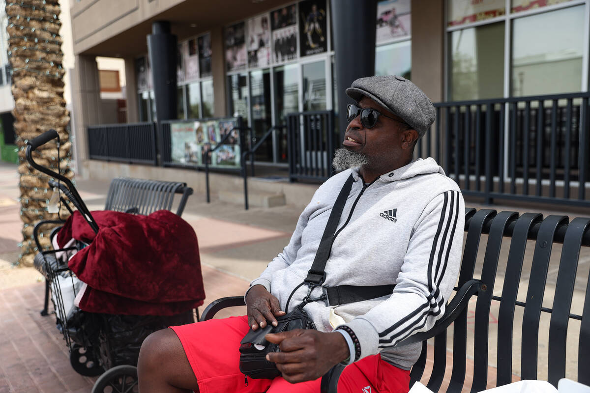 Maurice Wimberly, who is currently homeless, speaks with the Review-Journal about an upcoming p ...