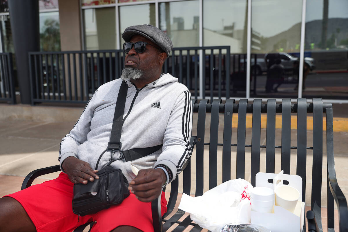 Maurice Wimberly, who is currently homeless, speaks with the Review-Journal about an upcoming p ...