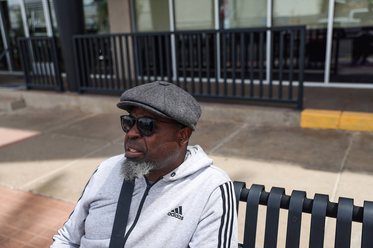 Maurice Wimberly, who is currently homeless, speaks with the Review-Journal about an upcoming p ...