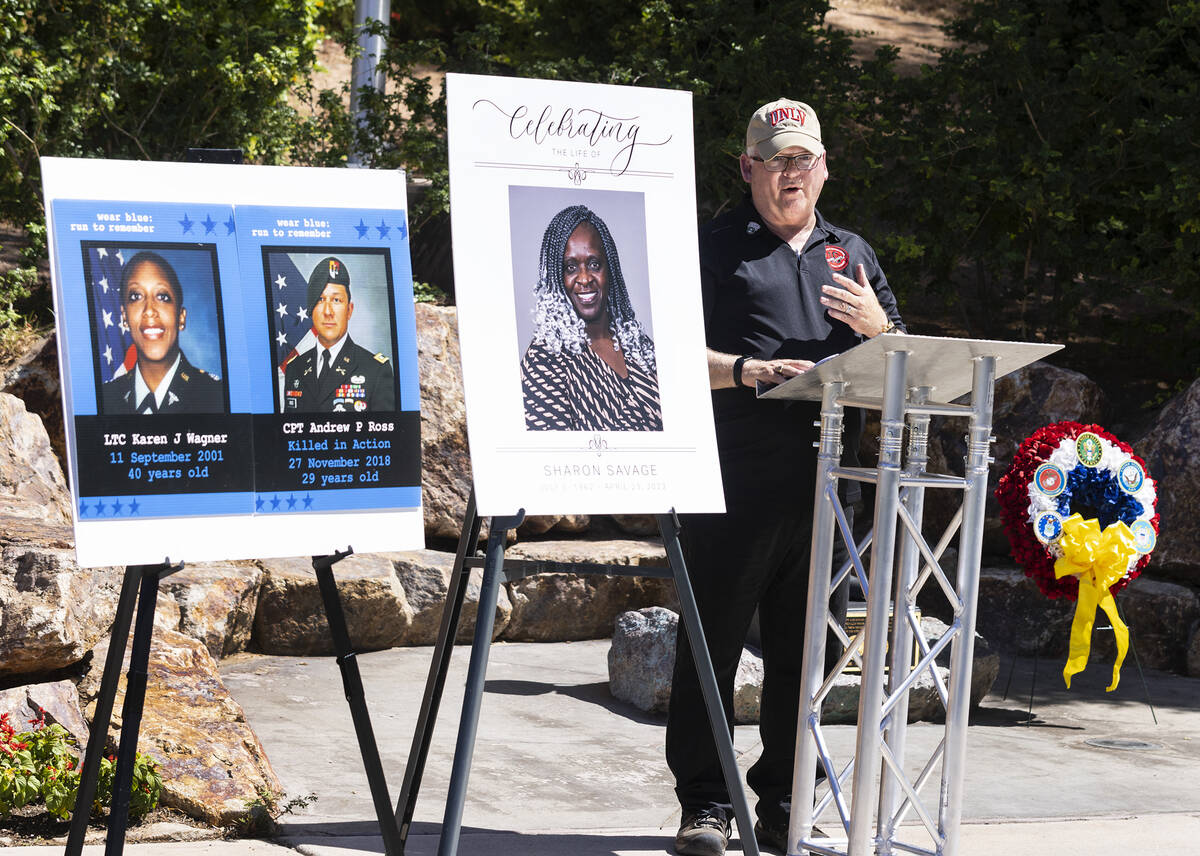 Photographs of LTC Karen Wgner, left, CPT Andrew Ross and Sharon Savage are displayed as Ross B ...
