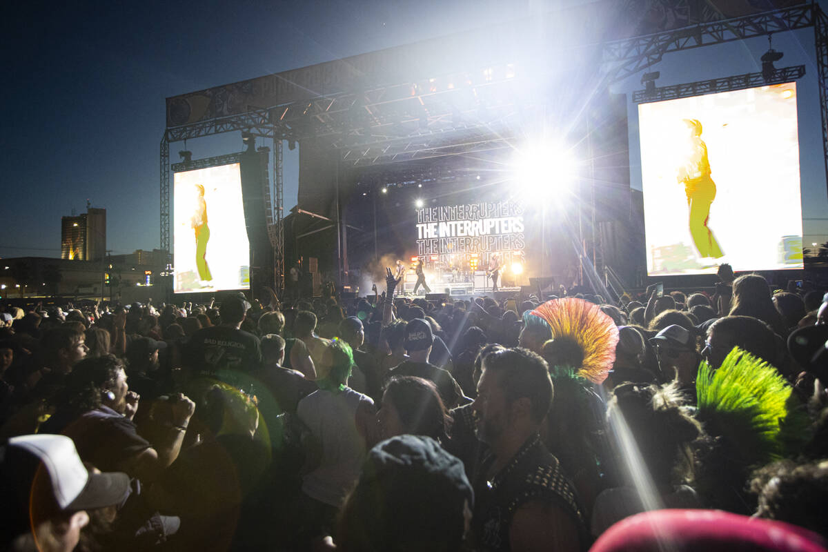 The Interrupters perform during the Punk Rock Bowling music festival on Saturday, May 27, 2023, ...