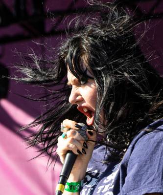Dani Miller of Surfbort performs during the Punk Rock Bowling music festival on Saturday, May 2 ...