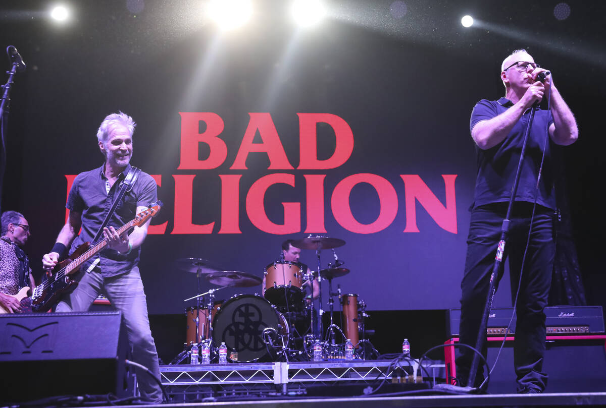 Bad Religion performs during the Punk Rock Bowling music festival on Saturday, May 27, 2023, in ...