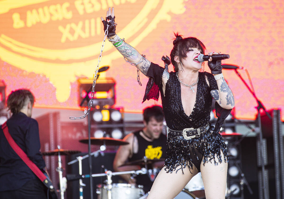 Suzi Moon performs during the Punk Rock Bowling music festival on Saturday, May 27, 2023, in do ...