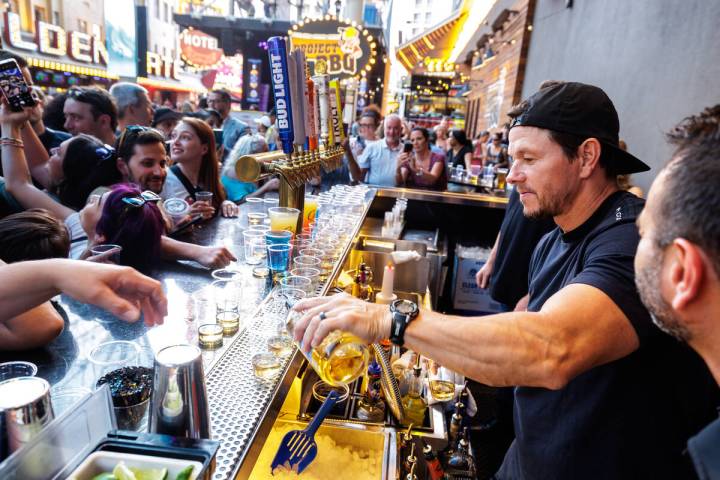 Mark Wahlberg in his role as guest bartender at Circa Bar during a promotional event for his Fl ...