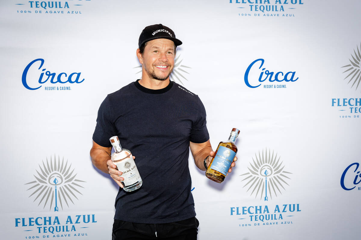Mark Wahlberg is shown on the red carpet before taking his role as guest bartender at Circa Bar ...