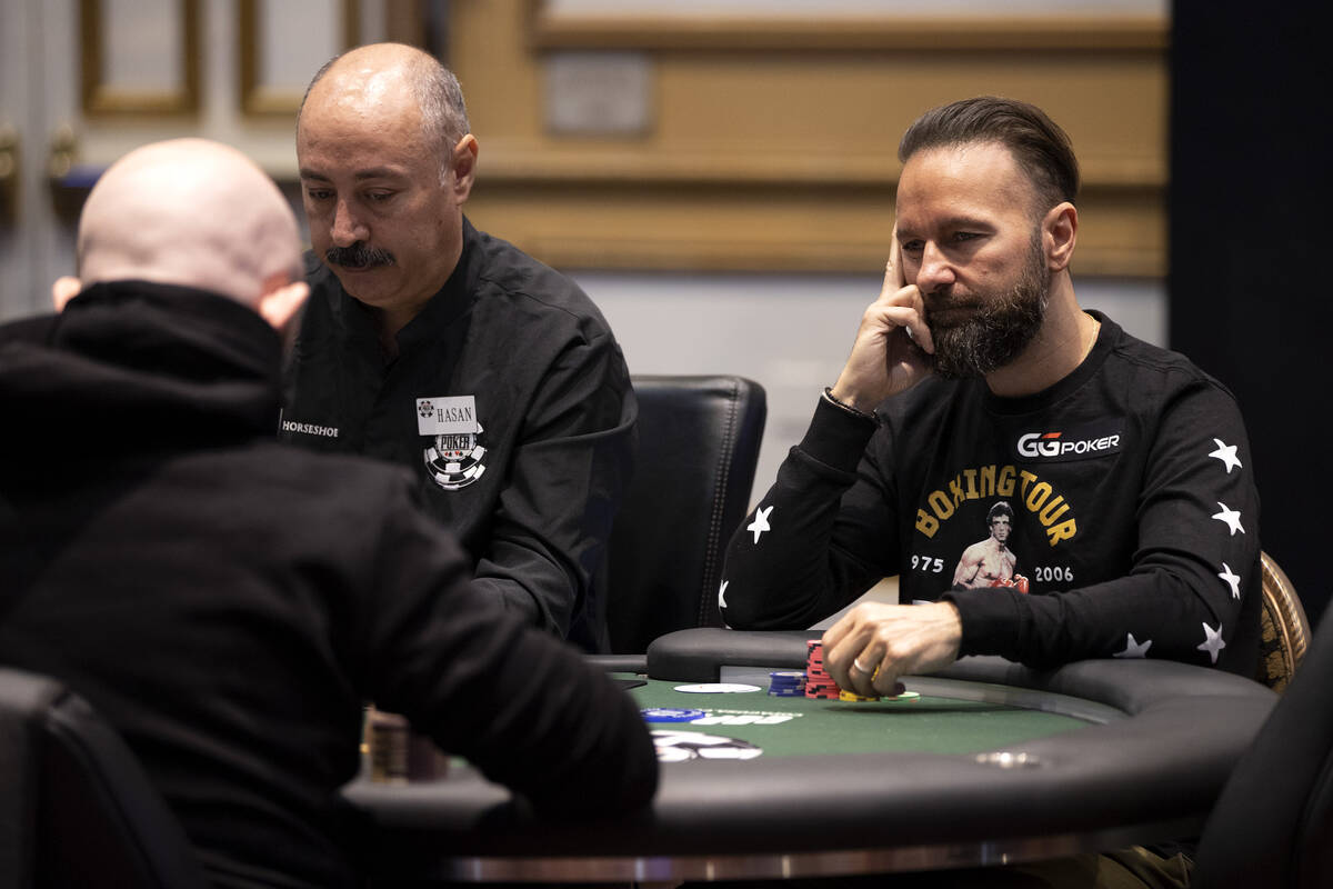 Professional poker player Daniel Negreanu in a high roller six handed no-limit hold’em e ...