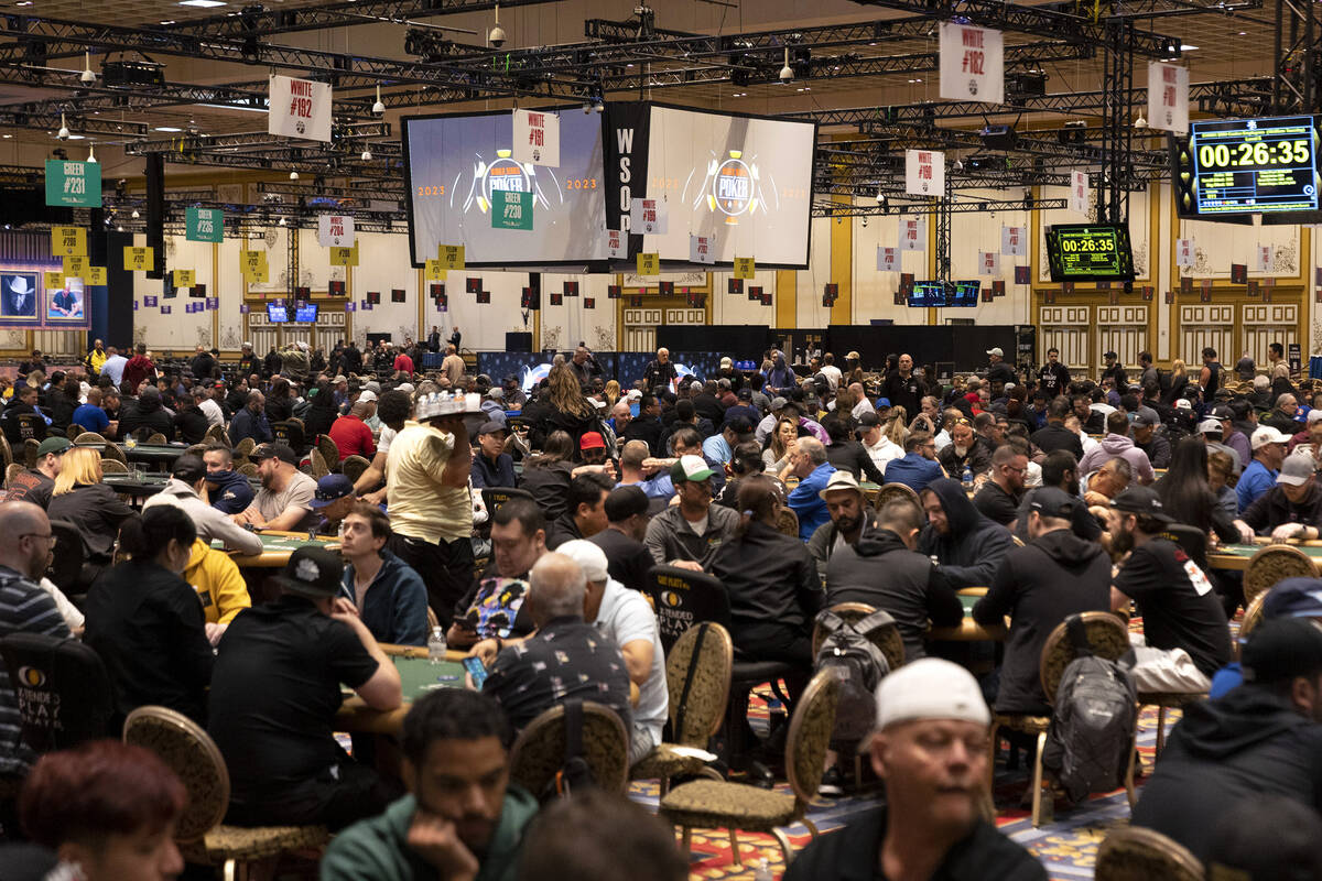 The first day of the World Series of Poker is underway at Horseshoe Las Vegas on Tuesday, May 3 ...