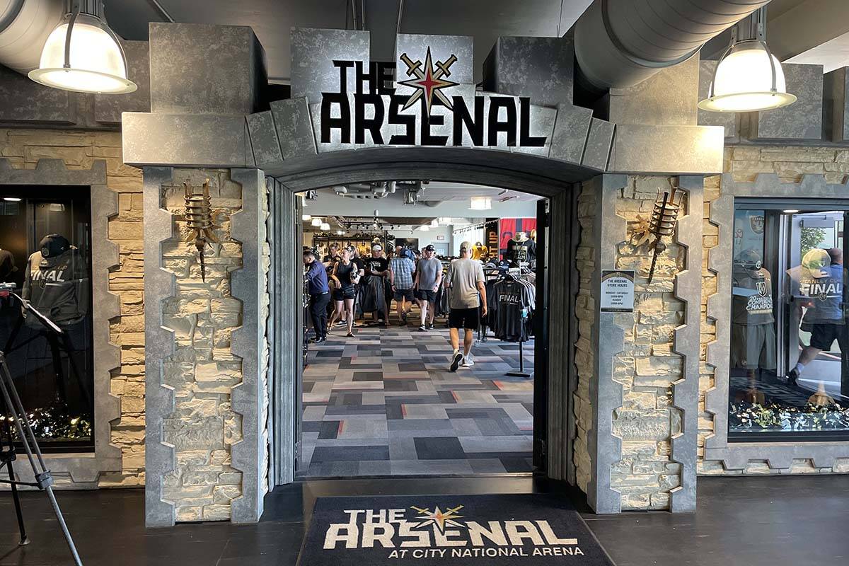 The Arsenal opened Tuesday morning with new Western Conference Champions gear. (Lukas Eggen/Las ...