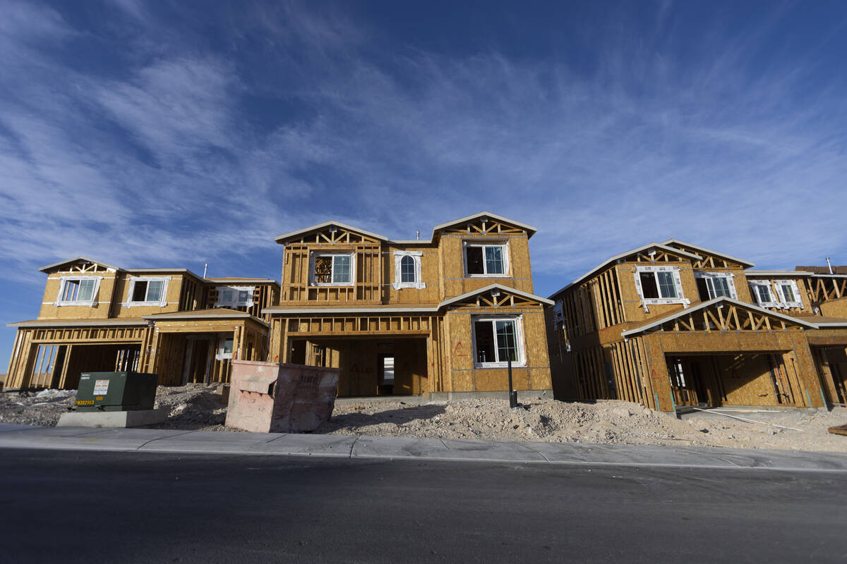 New home construction in the Skye Canyon Master Planned Community in Las Vegas is seen in Novem ...