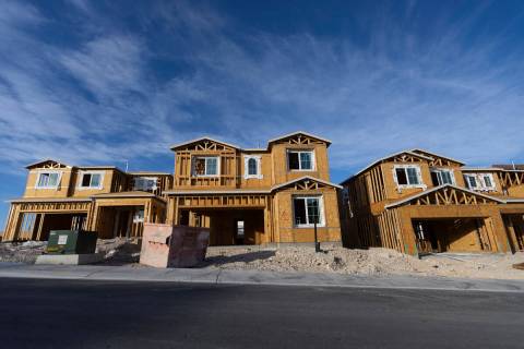 New home construction in the Skye Canyon Master Planned Community in Las Vegas is seen in Novem ...
