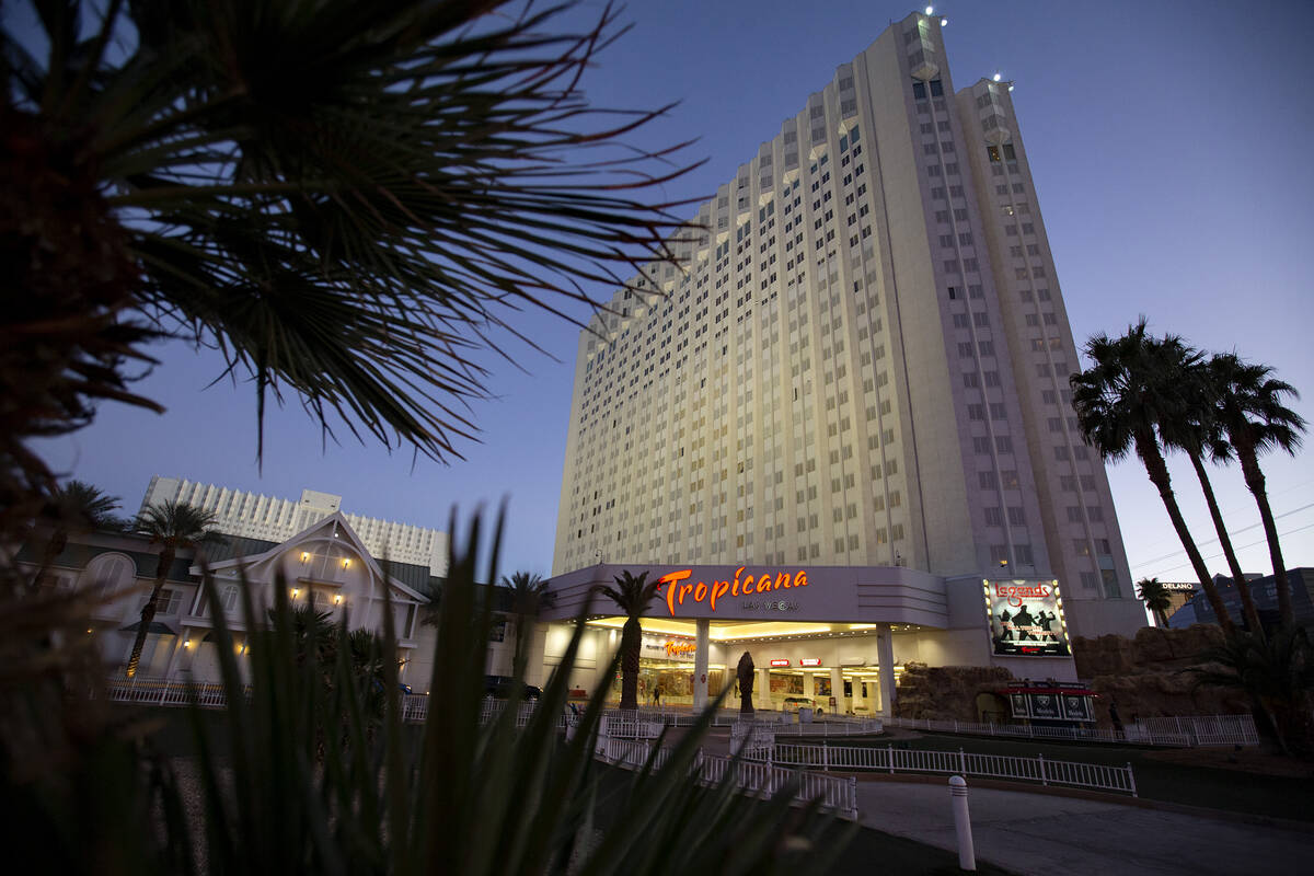 Tropicana Las Vegas on Wednesday, Jan. 26, 2022, in Las Vegas. (Ellen Schmidt/Las Vegas Review- ...