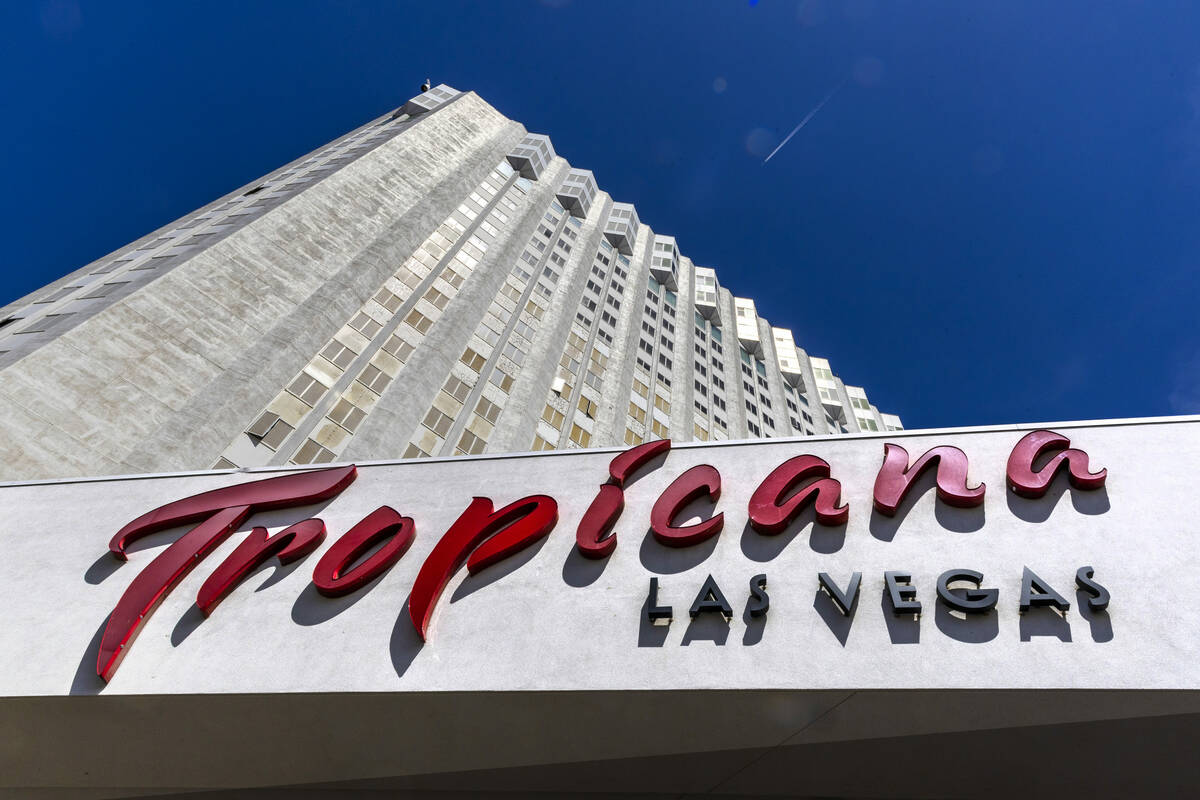 A view of the Tropicana Las Vegas exterior, the site where the Oakland A’s are looking a ...