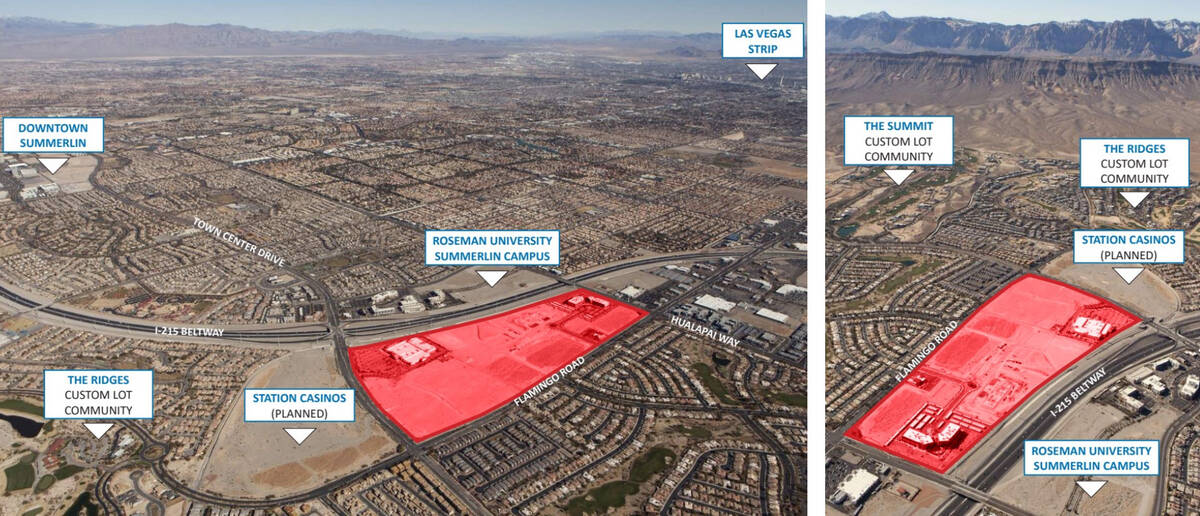 Area considered for the future Roseman University Summerlin Campus. (Courtesy of Howard Hughes ...