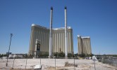 What are those massive concrete towers across from Mandalay Bay?