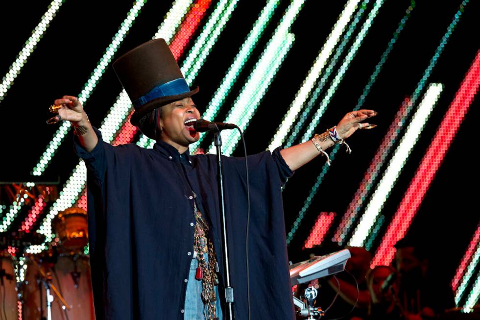 Erykah Badu performs at the Essence Festival at the Mercedes-Benz Superdome on July 4, 2015, in ...
