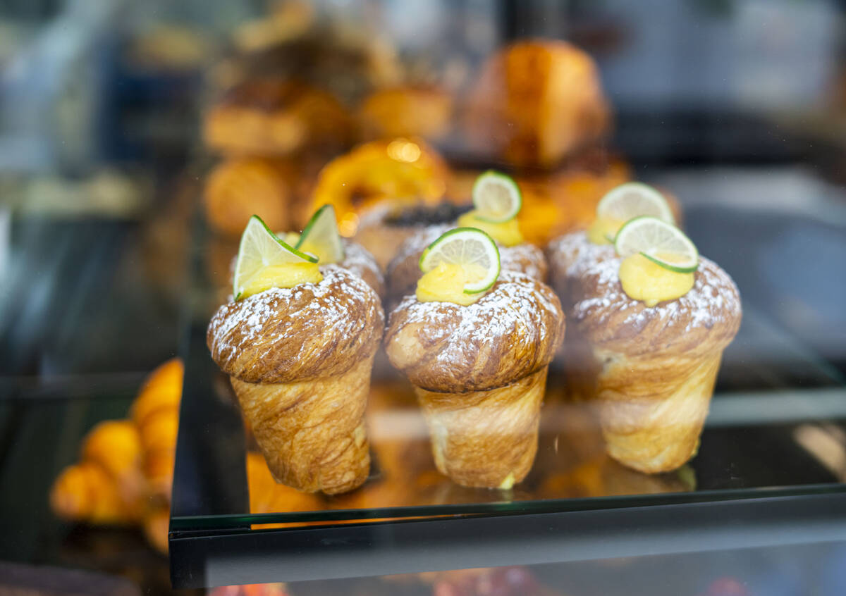 Pastries on display at David Robins’ new restaurant, 1228 Main, in the Arts District on ...